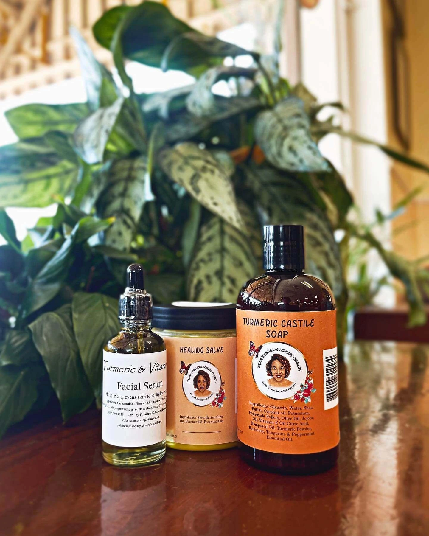 Three natural beauty products by local maker, Yolaine