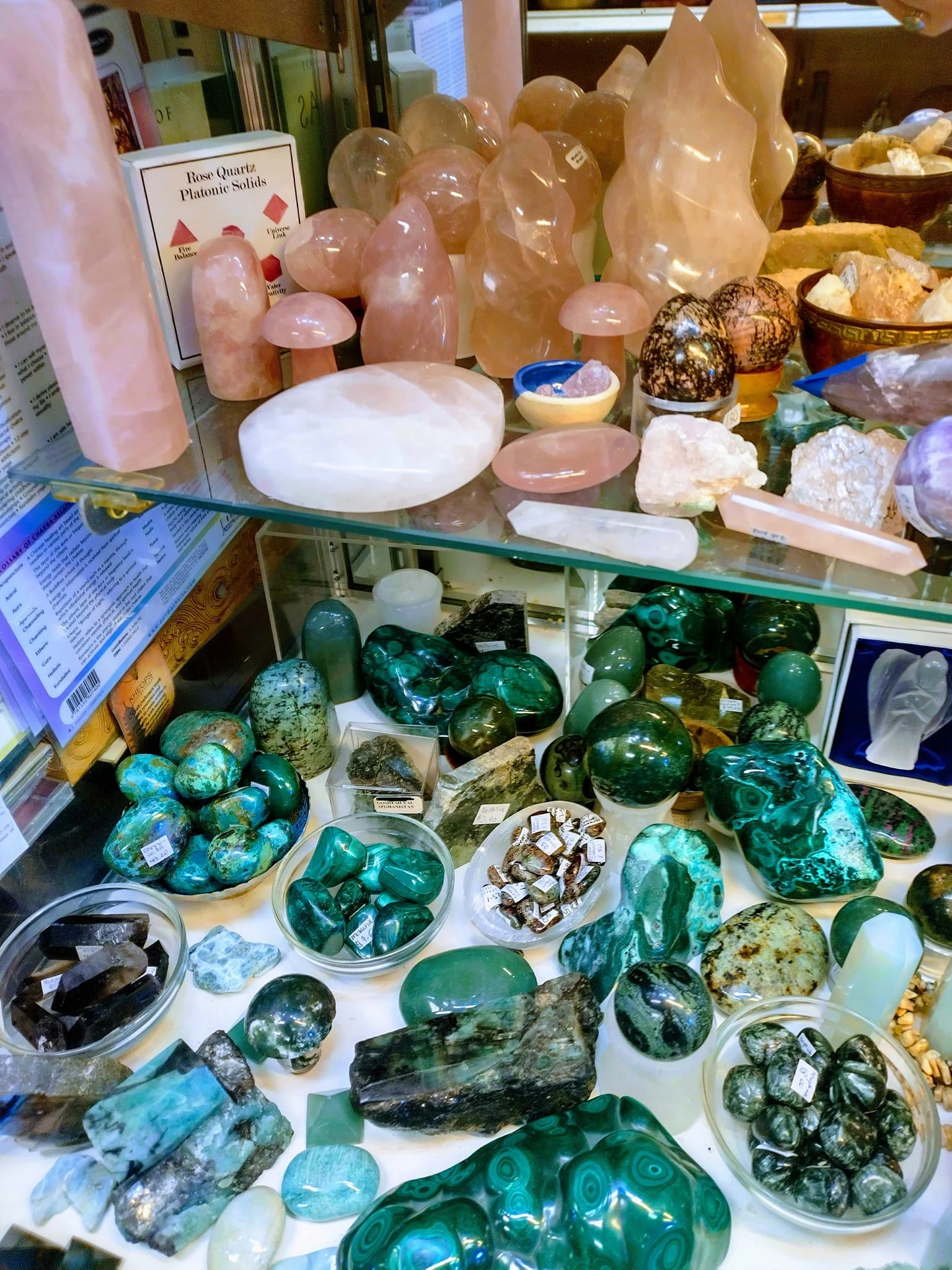 A display of crystals
