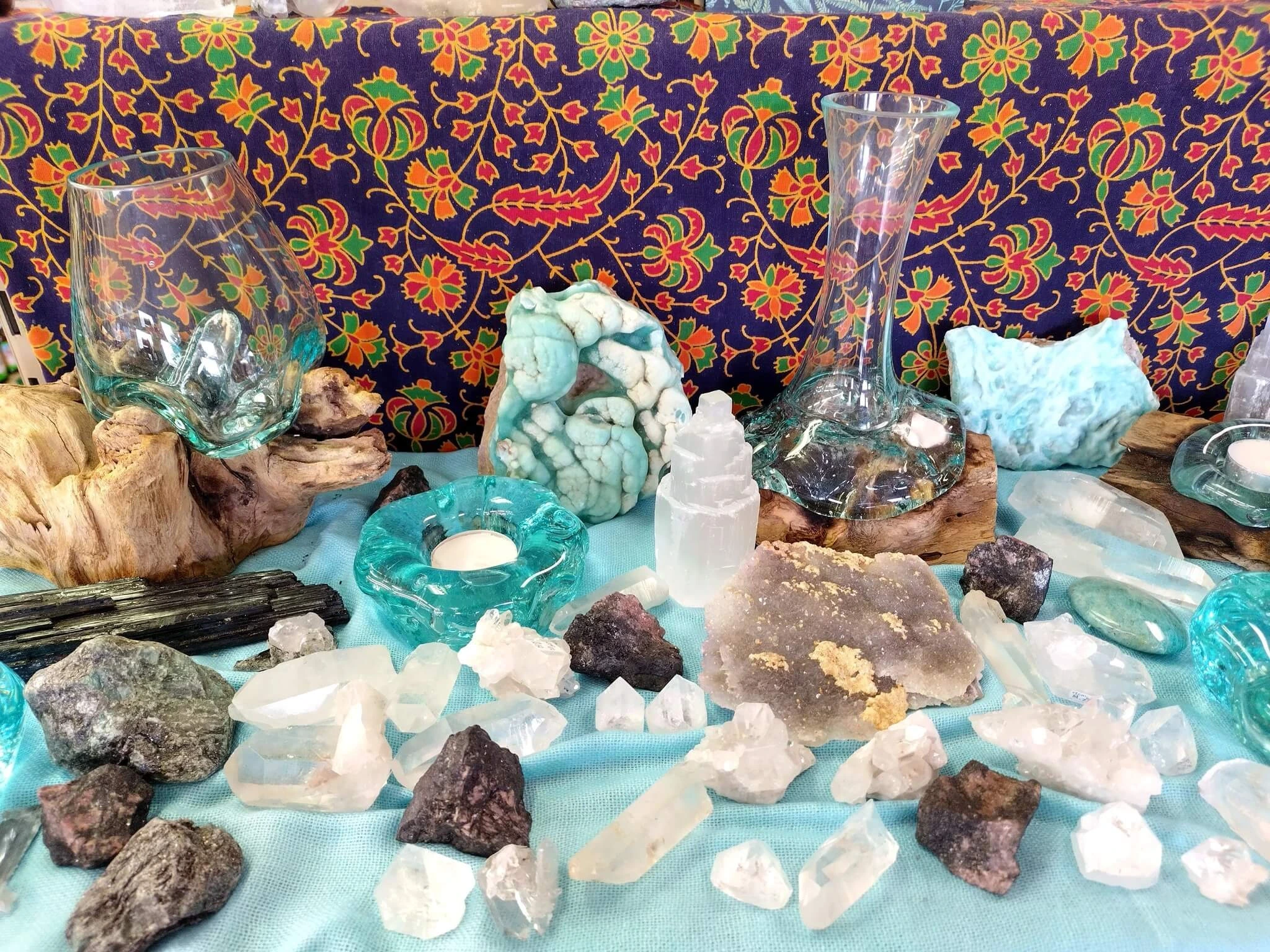 A display of crystals