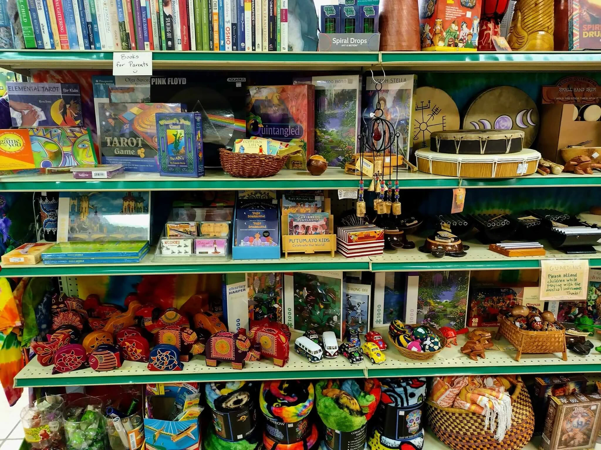 A display of chilren's toys